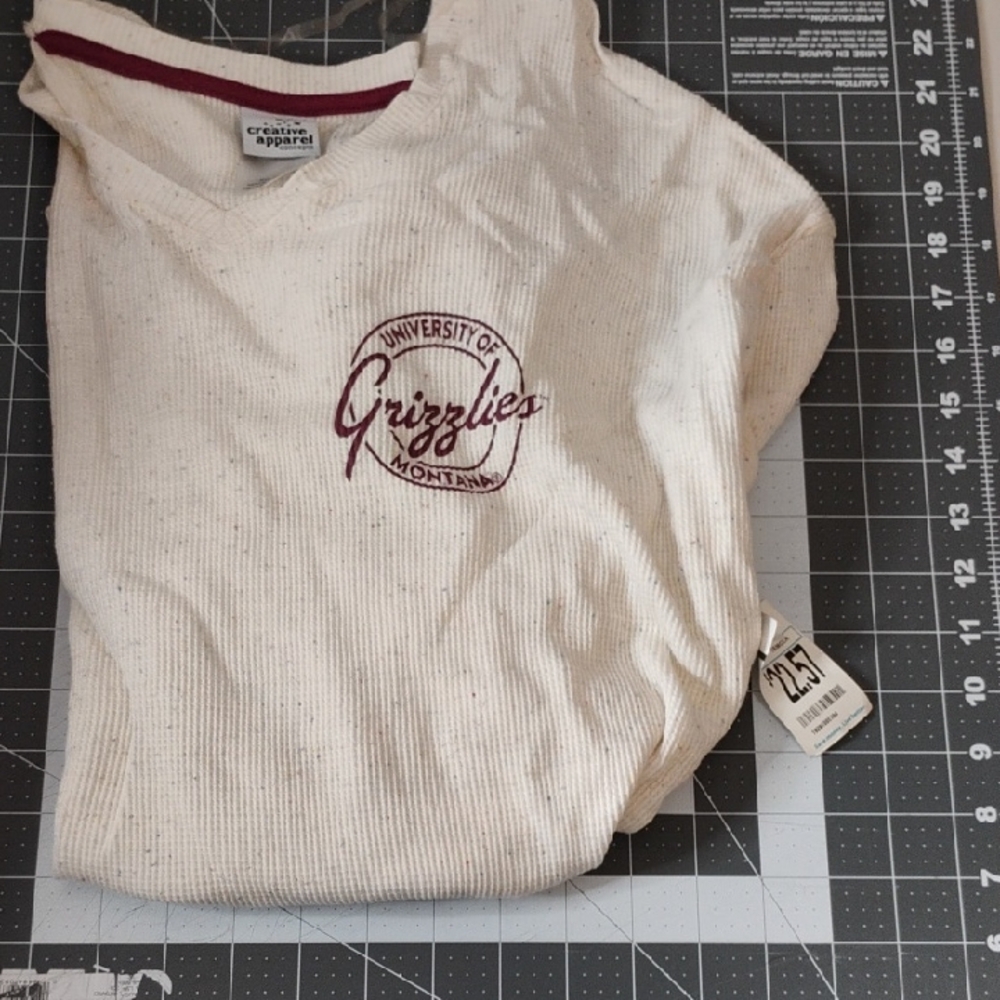 Cream Long Sleeve Shirt University Of Montana griz